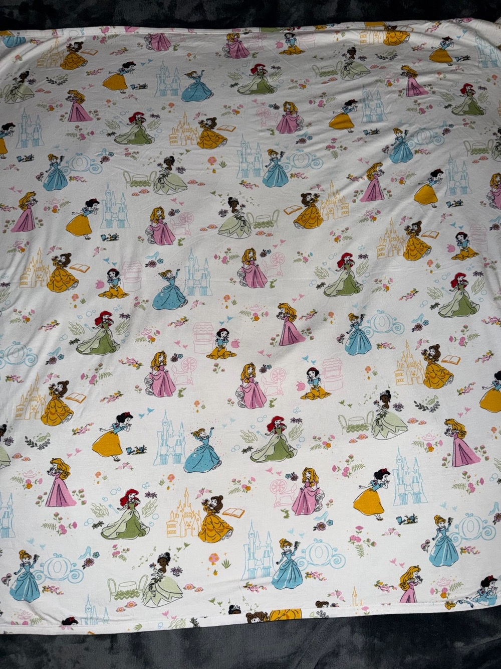 Milk Snob knit baby blanket -Disney Princess motif